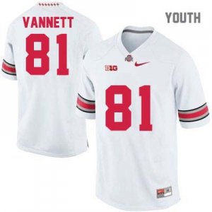 Youth NCAA Ohio State Buckeyes Nick Vannett #81 College Stitched Authentic Nike White Football Jersey UN20X55MI